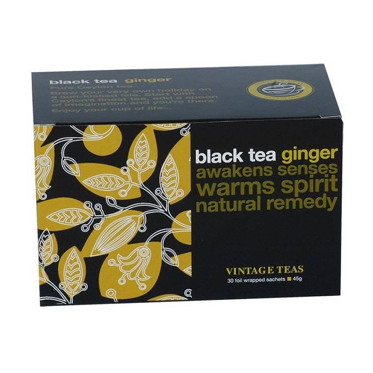Black Tea Ginger -  30 Envelope Teabags