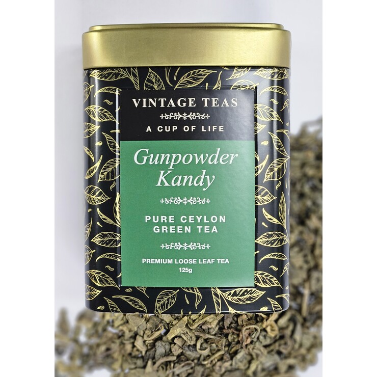 Organic Green - Gunpowder Kandy (125g Loose tea with Tin)