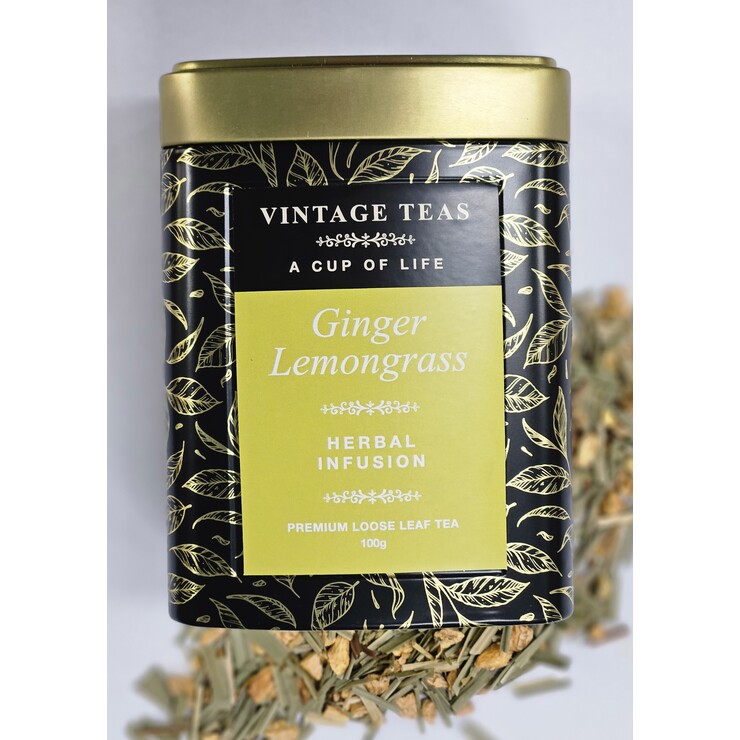 Ginger Lemongrass (100g Loose tea with tin)