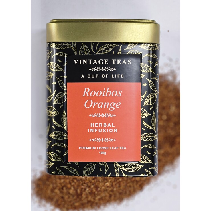 Rooibos Orange (125g Loose tea with Tin)